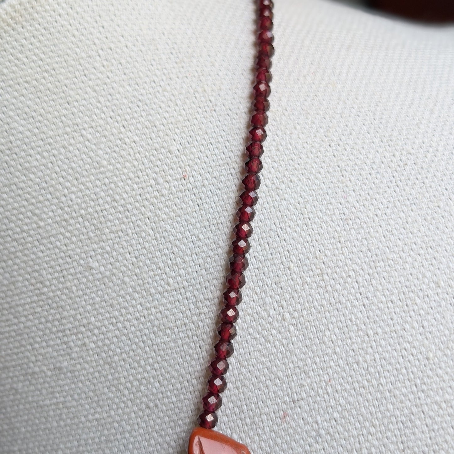 ✨Embertooth✨| Hessonite Garnet & Red Jasper Necklace