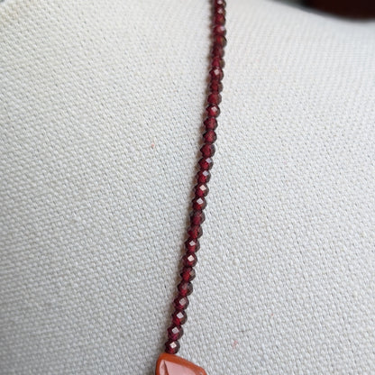 ✨Embertooth✨| Hessonite Garnet & Red Jasper Necklace
