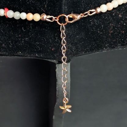 ✨Corallure✨| Red Coral & Pink Aventurine Spike Necklace