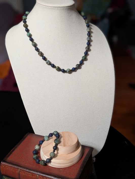 ✨The Lowwater Offering✨| Turquoise & Lapis Lazuli Necklace & Bracelet Set