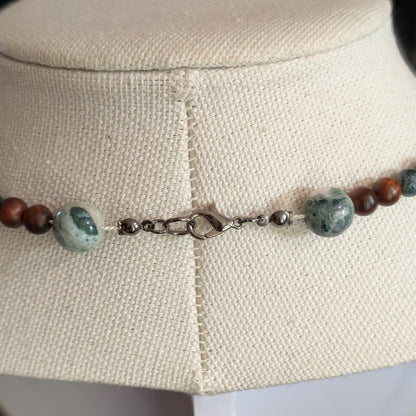 ✨Bramblebug✨| Tree Agate & Wood Ladybug Necklace