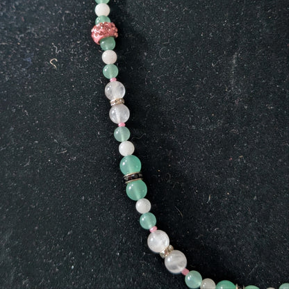 ✨Glyndael✨| Rose Quartz, Green Aventurine, & Green Jade Necklace & Bracelet Set
