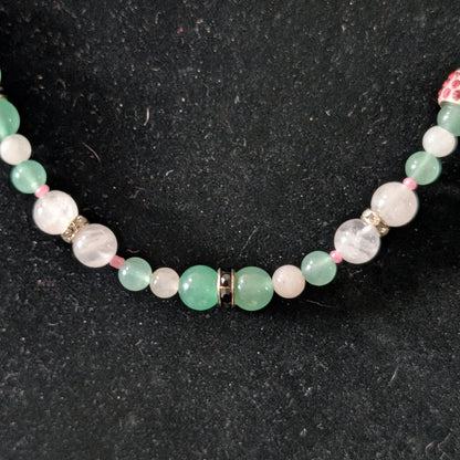 ✨Glyndael✨| Rose Quartz, Green Aventurine, & Green Jade Necklace & Bracelet Set