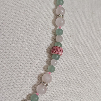 ✨Glyndael✨| Rose Quartz, Green Aventurine, & Green Jade Necklace & Bracelet Set