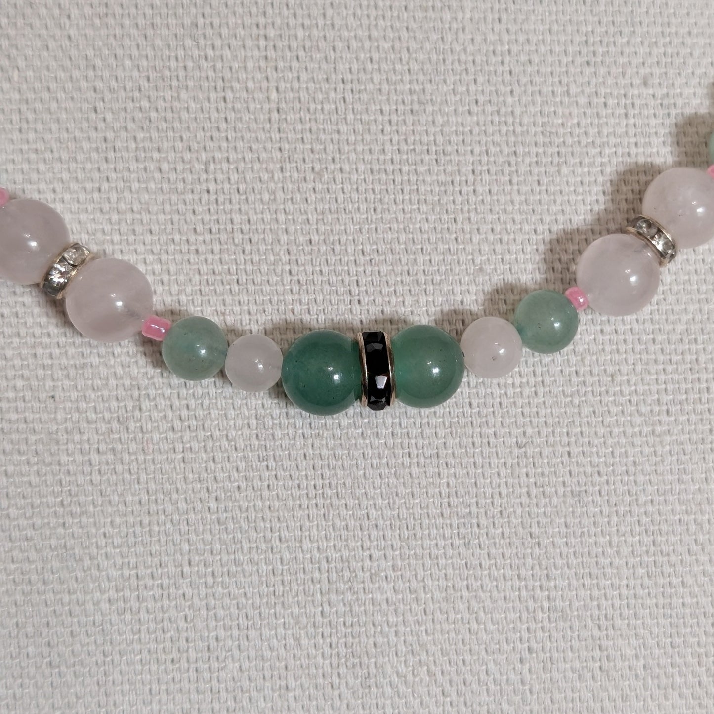 ✨Glyndael✨| Rose Quartz, Green Aventurine, & Green Jade Necklace & Bracelet Set