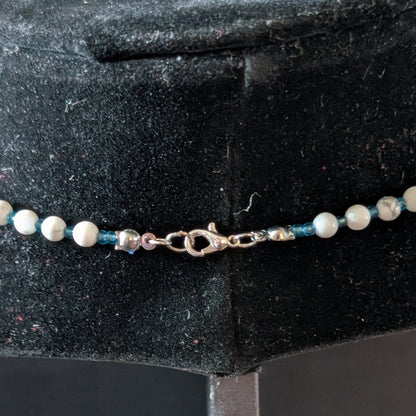 ✨Turqletusk✨| Howlite Necklace with Turquenite Rhino Pendant