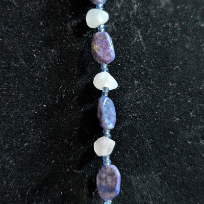 ✨Pebblebelle✨| Rose Quartz & Lapis Lazuli Penguin Necklace