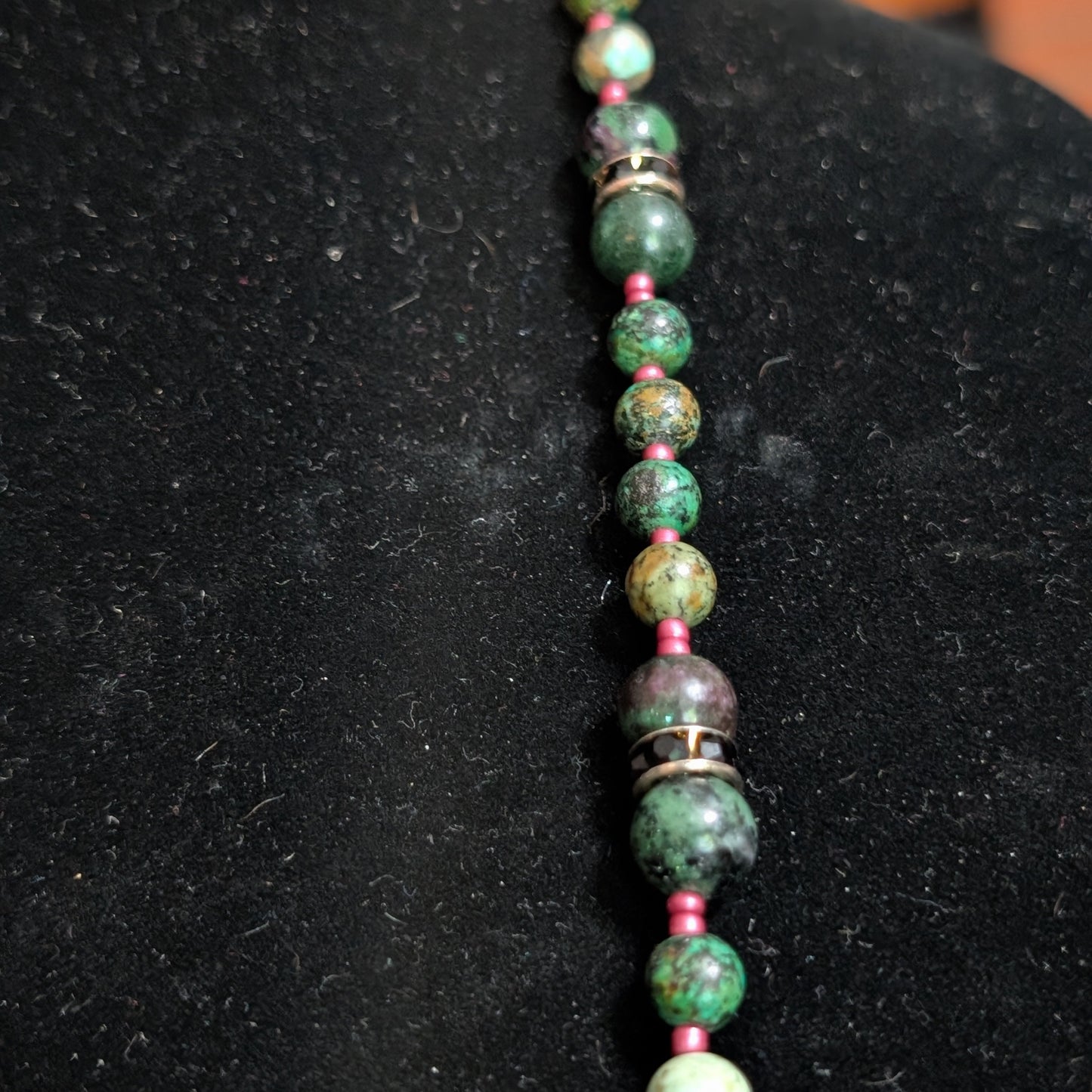 ✨Winglock Flight✨| Ruby Zoisite & Turquoise Butterfly Key Necklace with Pink Accents