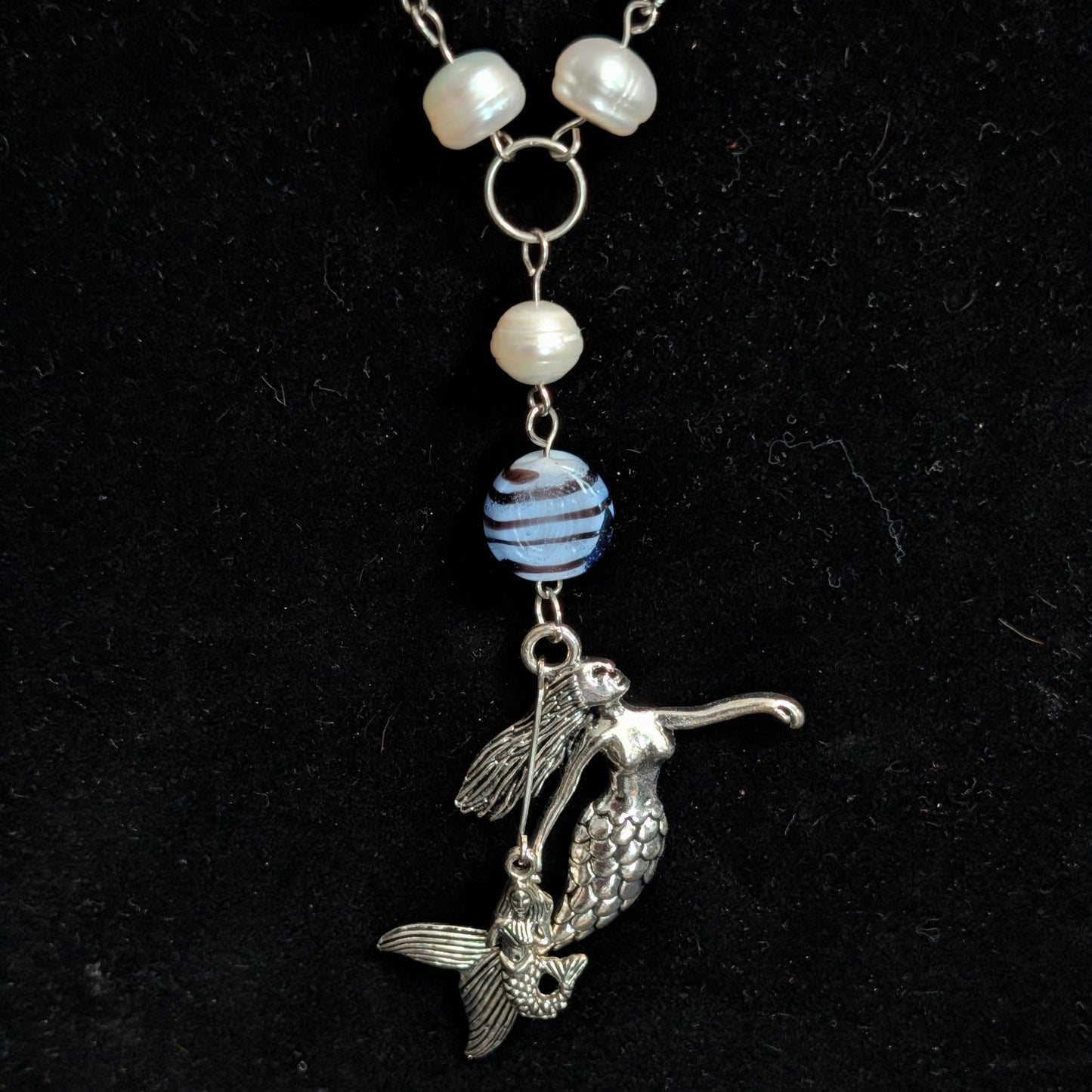 ✨Moonlit Conscience✨| Pearl & Sodalite Mermaid Necklace