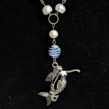 ✨Moonlit Conscience✨| Pearl & Sodalite Mermaid Necklace