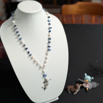 ✨Moonlit Conscience✨| Pearl & Sodalite Mermaid Necklace