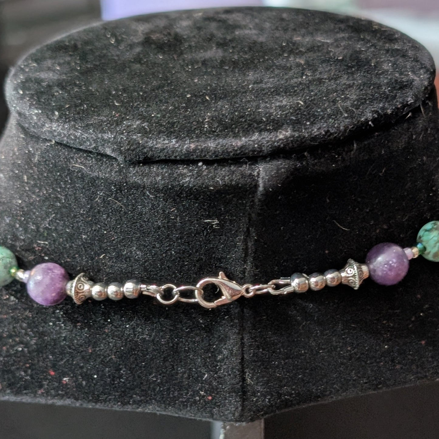 ✨Whimcurrent and the Ripples✨| Amethyst, Charoite, Apatite, & Turquoise Turtle Necklace & Earrings Set