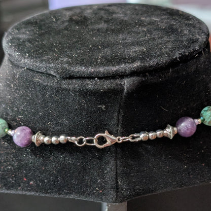 ✨Whimcurrent and the Ripples✨| Amethyst, Charoite, Apatite, & Turquoise Turtle Necklace & Earrings Set