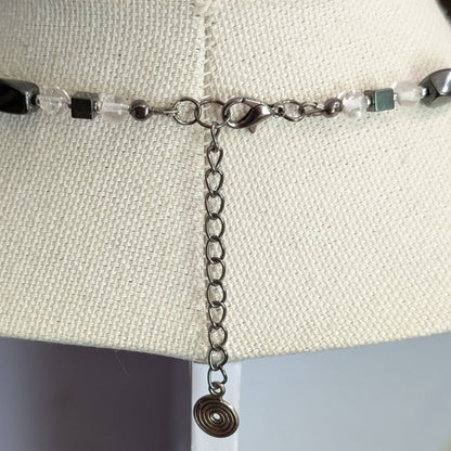 ✨Scampstone✨| Hematite & Clear Quartz Monkey Necklace