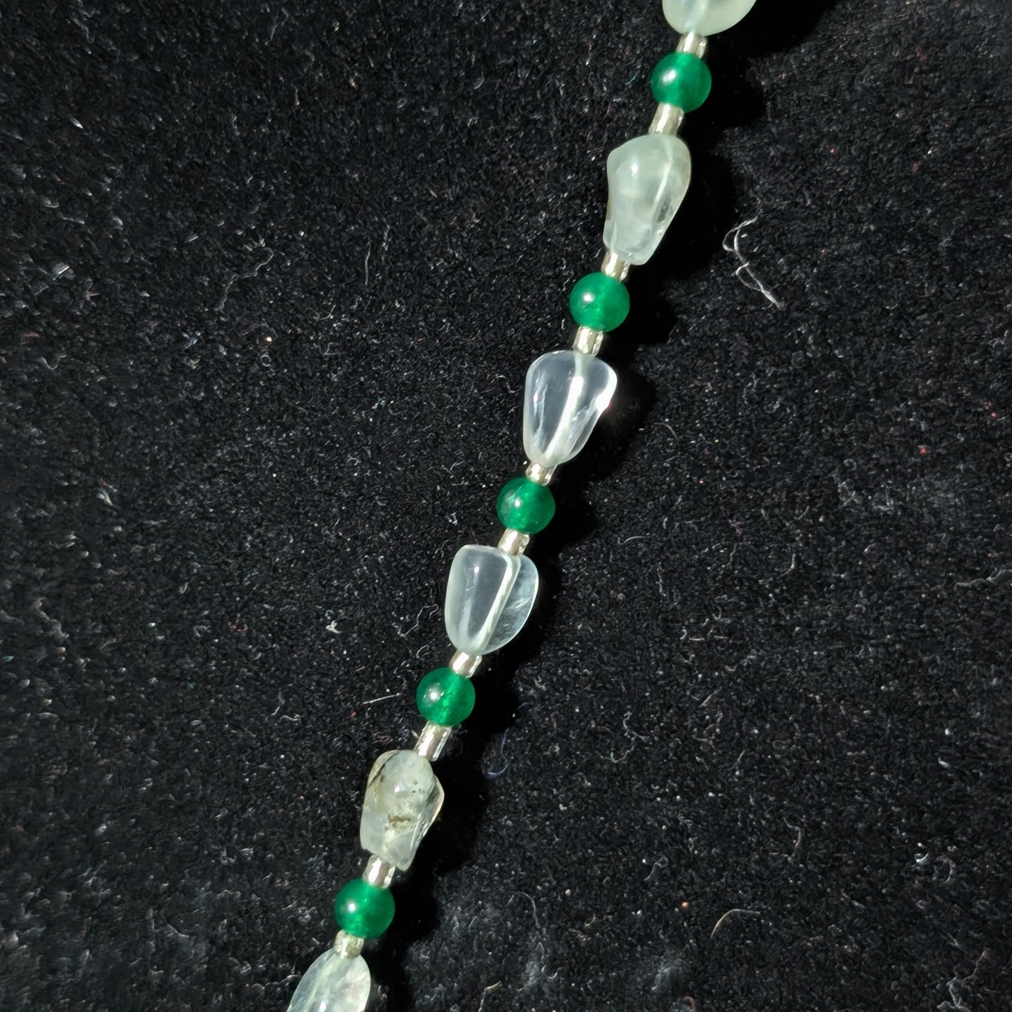 ✨Flipperfall✨| Prehnite & Green Jade Frog Necklace