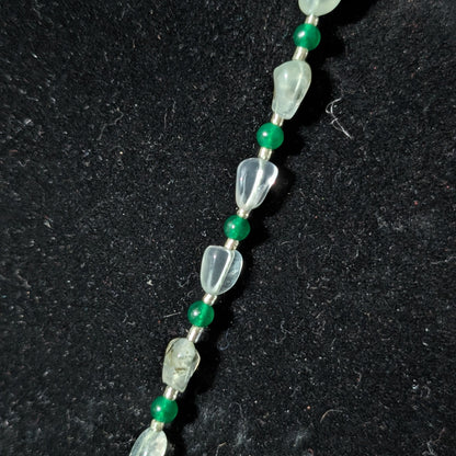 ✨Flipperfall✨| Prehnite & Green Jade Frog Necklace