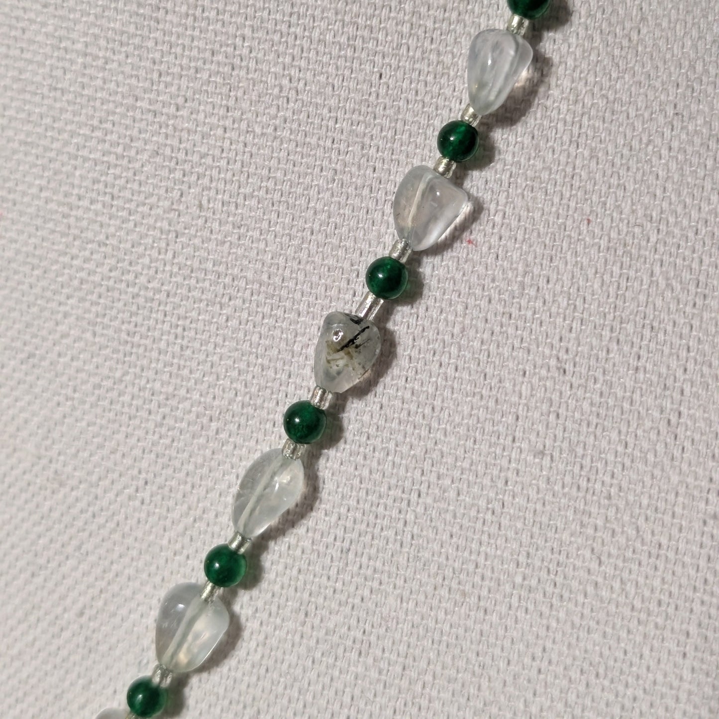 ✨Flipperfall✨| Prehnite & Green Jade Frog Necklace