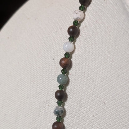 ✨Parliamentree Recess✨| Tree Agate & Wood Owl Necklace
