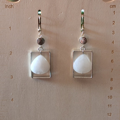 ✨Celesprielle✨| Moonstone Spiral Earrings