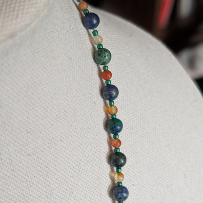 ✨Gemflit✨| Azurite Lapis & Carnelian Dragonfly Necklace
