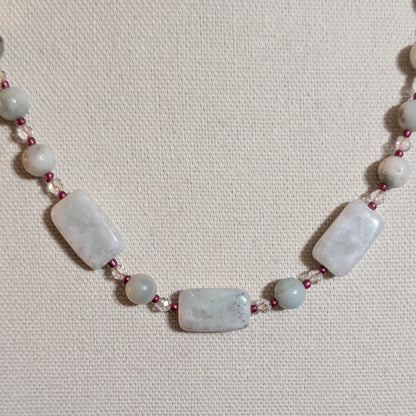 ✨Seashimmer✨| Amazonite & Clear Quartz Necklace
