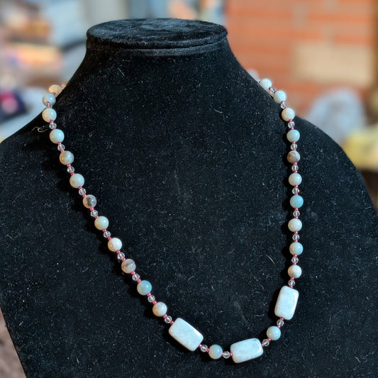 ✨Seashimmer✨| Amazonite & Clear Quartz Necklace