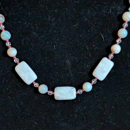 ✨Seashimmer✨| Amazonite & Clear Quartz Necklace