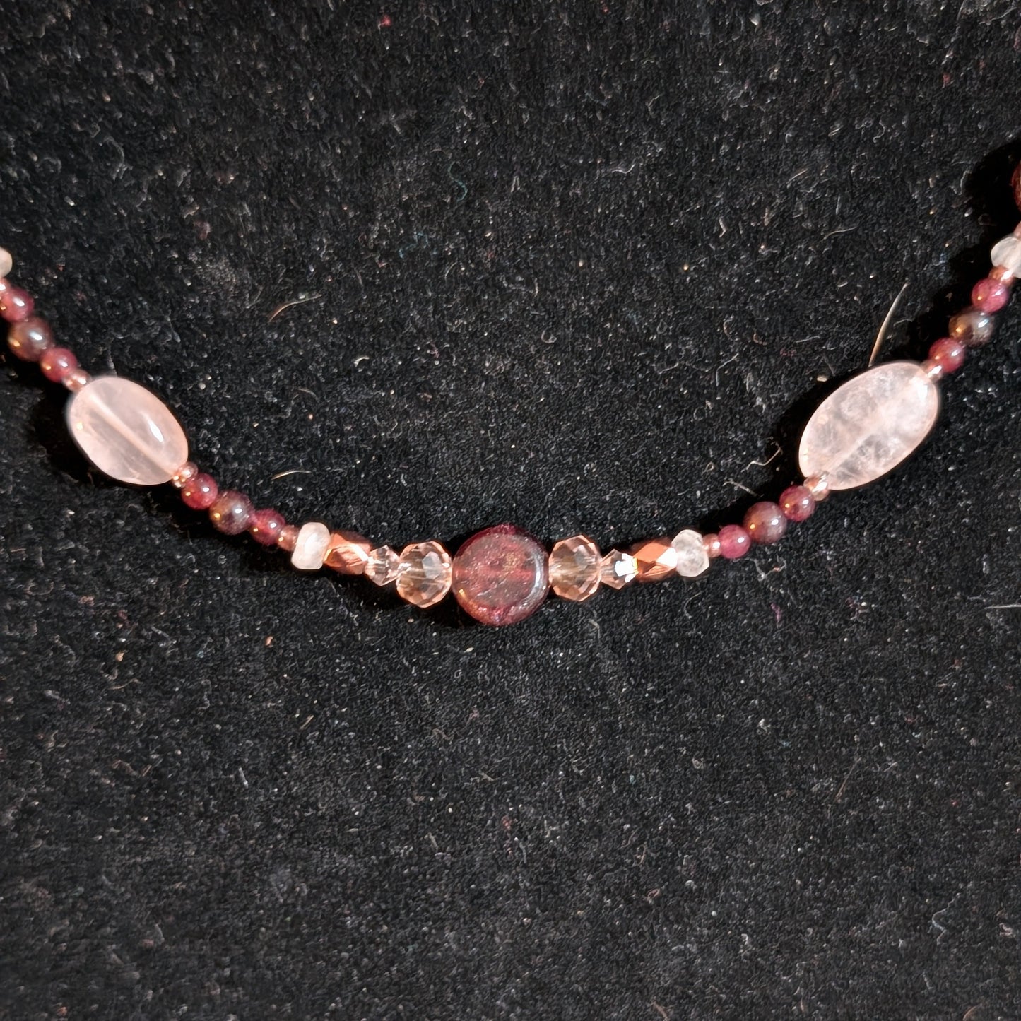 ✨Rosaniel✨| Garnet & Rose Quartz Strand Necklace