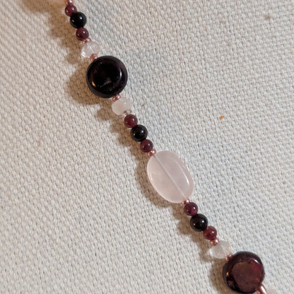 ✨Rosaniel✨| Garnet & Rose Quartz Strand Necklace