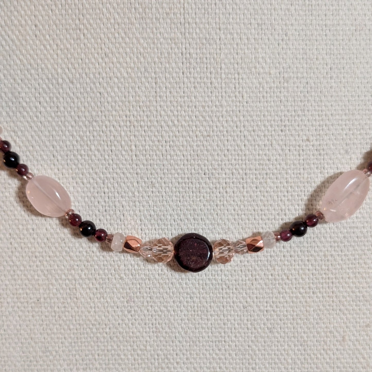 ✨Rosaniel✨| Garnet & Rose Quartz Strand Necklace