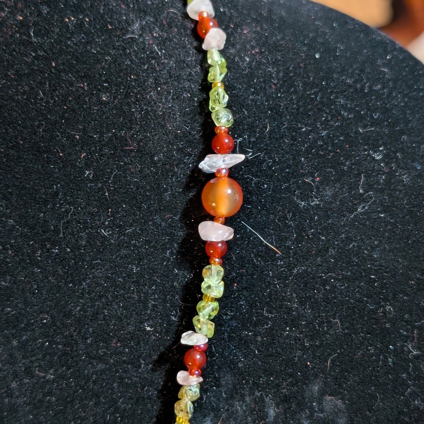 ✨The Bull’s Blossom✨| Peridot, Carnelian, & Rose Quartz Taurus Zodiac Necklace