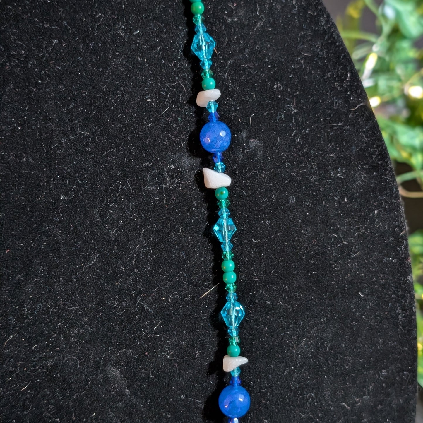 ✨Fairytail Current✨| Green Magnesite & Blue Jade Mismatched Fish Necklace
