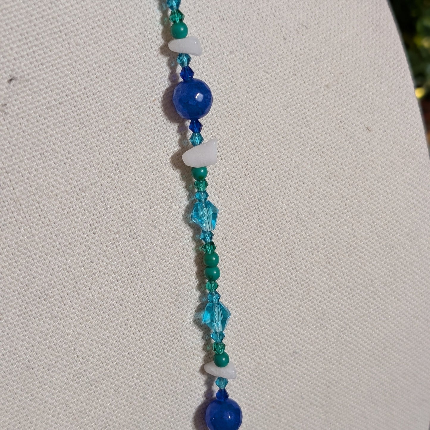 ✨Fairytail Current✨| Green Magnesite & Blue Jade Mismatched Fish Necklace