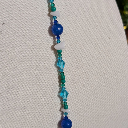 ✨Fairytail Current✨| Green Magnesite & Blue Jade Mismatched Fish Necklace