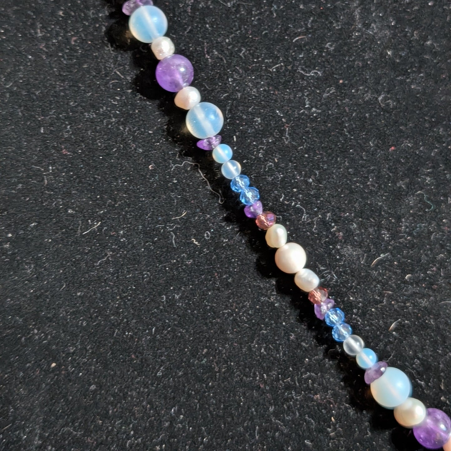 ✨Moonscuttle✨| Cancer Zodiac Necklace with Amethyst, Moonstone Opalite, & Pearls