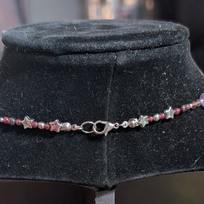 ✨Garnethyst Sky✨| Garnet & Amethyst Aquarius Zodiac Necklace