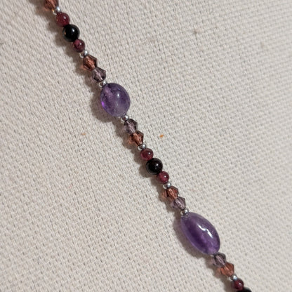 ✨Garnethyst Sky✨| Garnet & Amethyst Aquarius Zodiac Necklace