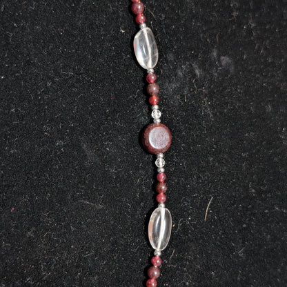 ✨Starleap✨| Garnet & Clear Quartz Capricorn Zodiac Necklace