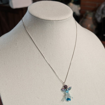 ✨Glacielle✨| Icy Blue Fairy Necklace on Silver Chain