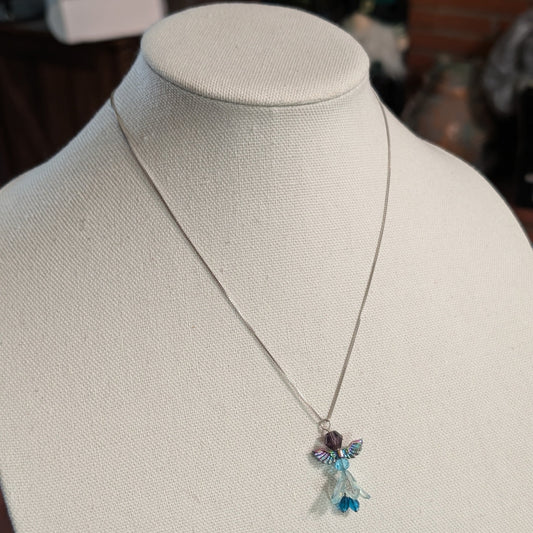 ✨Glacielle✨| Icy Blue Fairy Necklace on Silver Chain