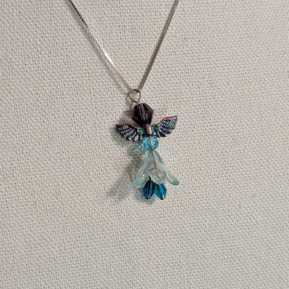 ✨Glacielle✨| Icy Blue Fairy Necklace on Silver Chain