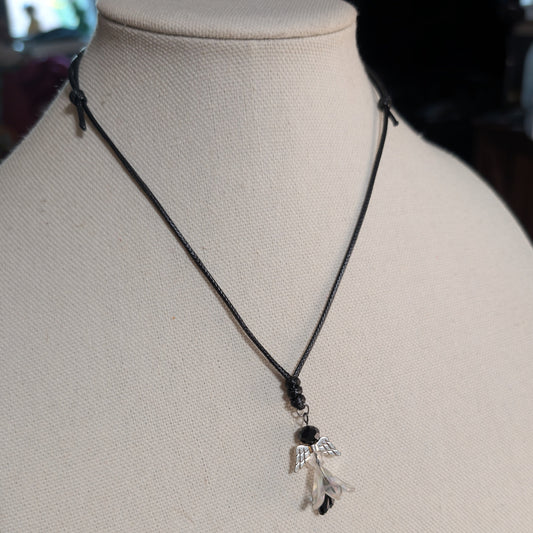 ✨Twilily✨| Black and White Fairy Adjustable Cord Necklace