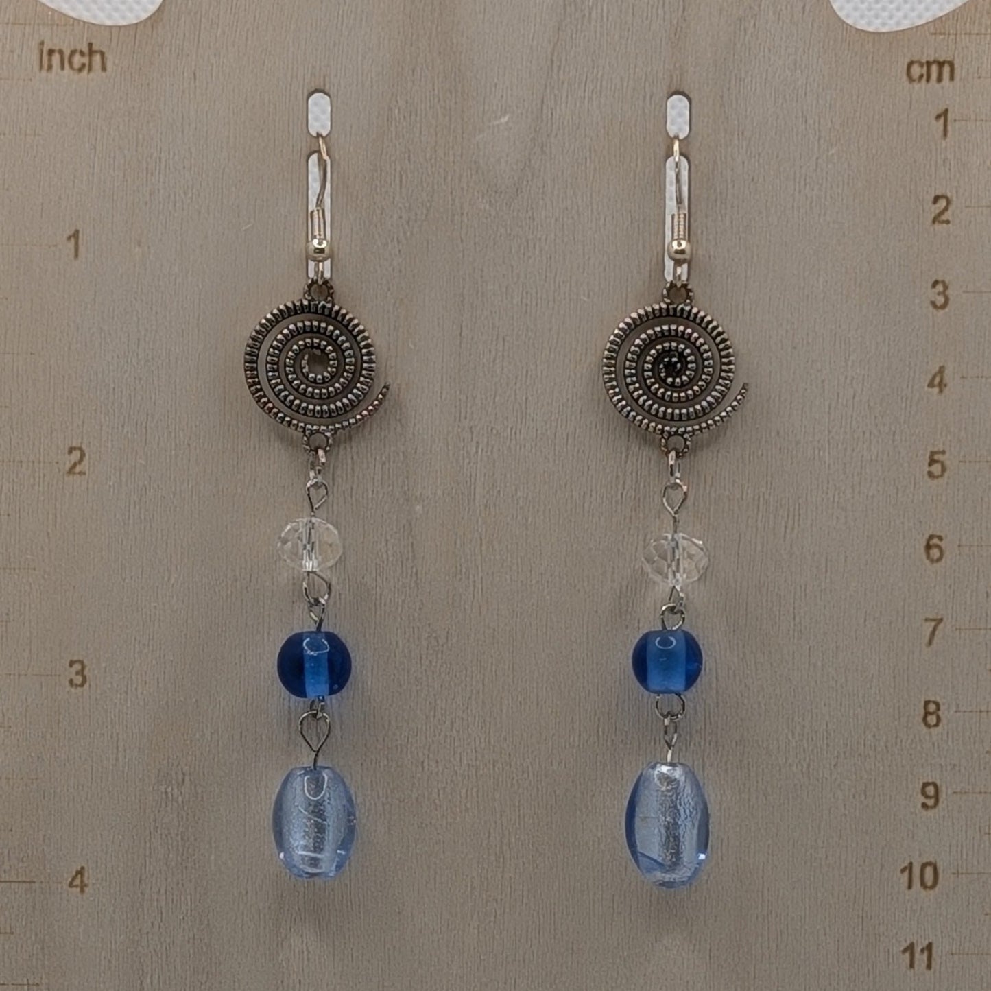 ✨Hypnova✨| Cosmic Blue & Silver Statement Dangle Earrings
