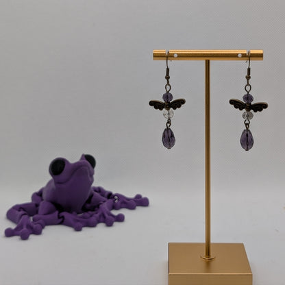 ✨The Curliquill Relics✨| Antique Bronze & Purple Fairy Earrings