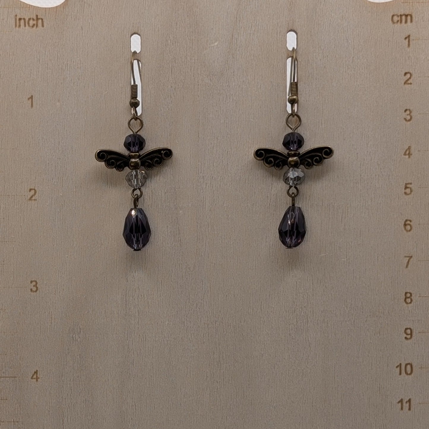✨The Curliquill Relics✨| Antique Bronze & Purple Fairy Earrings