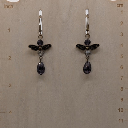 ✨The Curliquill Relics✨| Antique Bronze & Purple Fairy Earrings