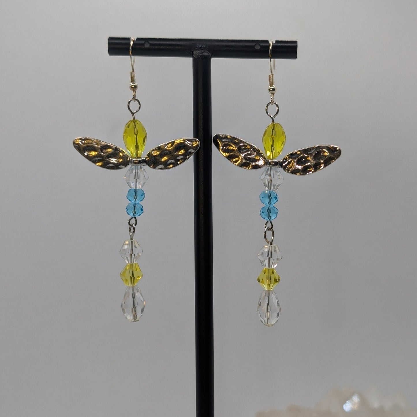 ✨Voltelle✨| Lightning Elemental Fairy Earrings with Silver-Toned Wings