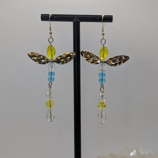 ✨Voltelle✨| Lightning Elemental Fairy Earrings with Silver-Toned Wings