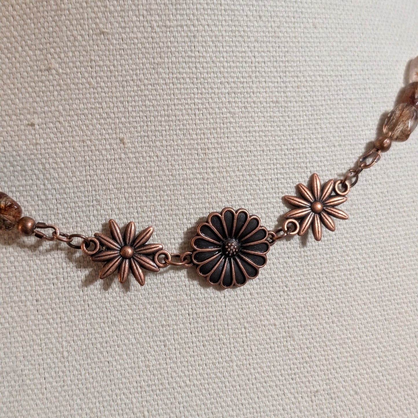 ✨Rootpetal✨| Copper Rutilated Quartz & Tourmaline in Jasper Choker