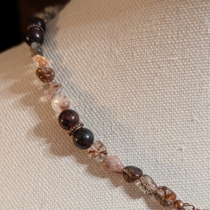 ✨Rootpetal✨| Copper Rutilated Quartz & Tourmaline in Jasper Choker